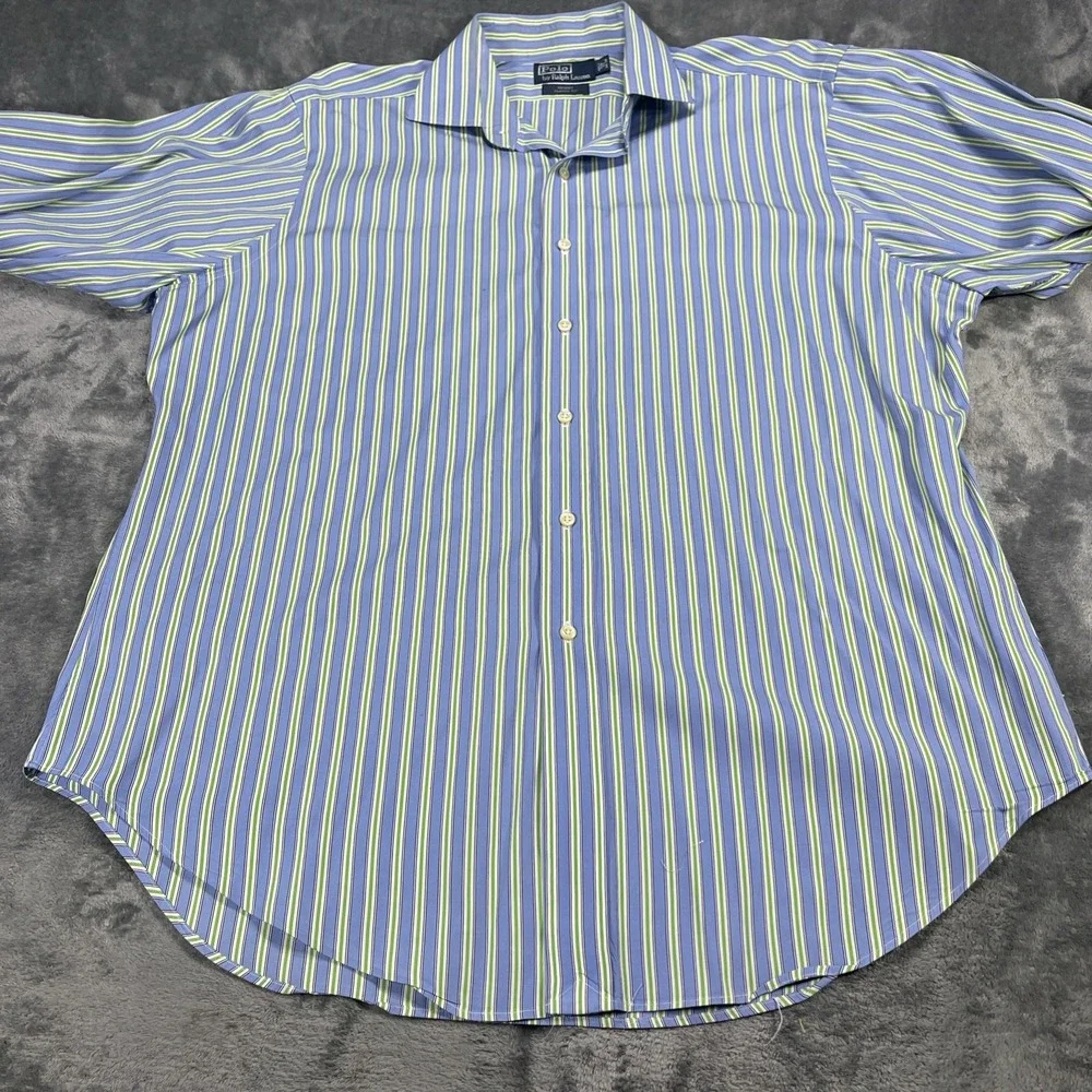 Polo Ralph‎ Lauren Shirt 17 1/2 34/35 Long Sleeve Regent Classic Oxford Striped